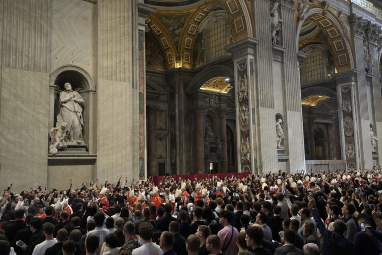 Black smoke pours from Sistine Chapel chimney, indicating conclave hasn't elected pope in first vote